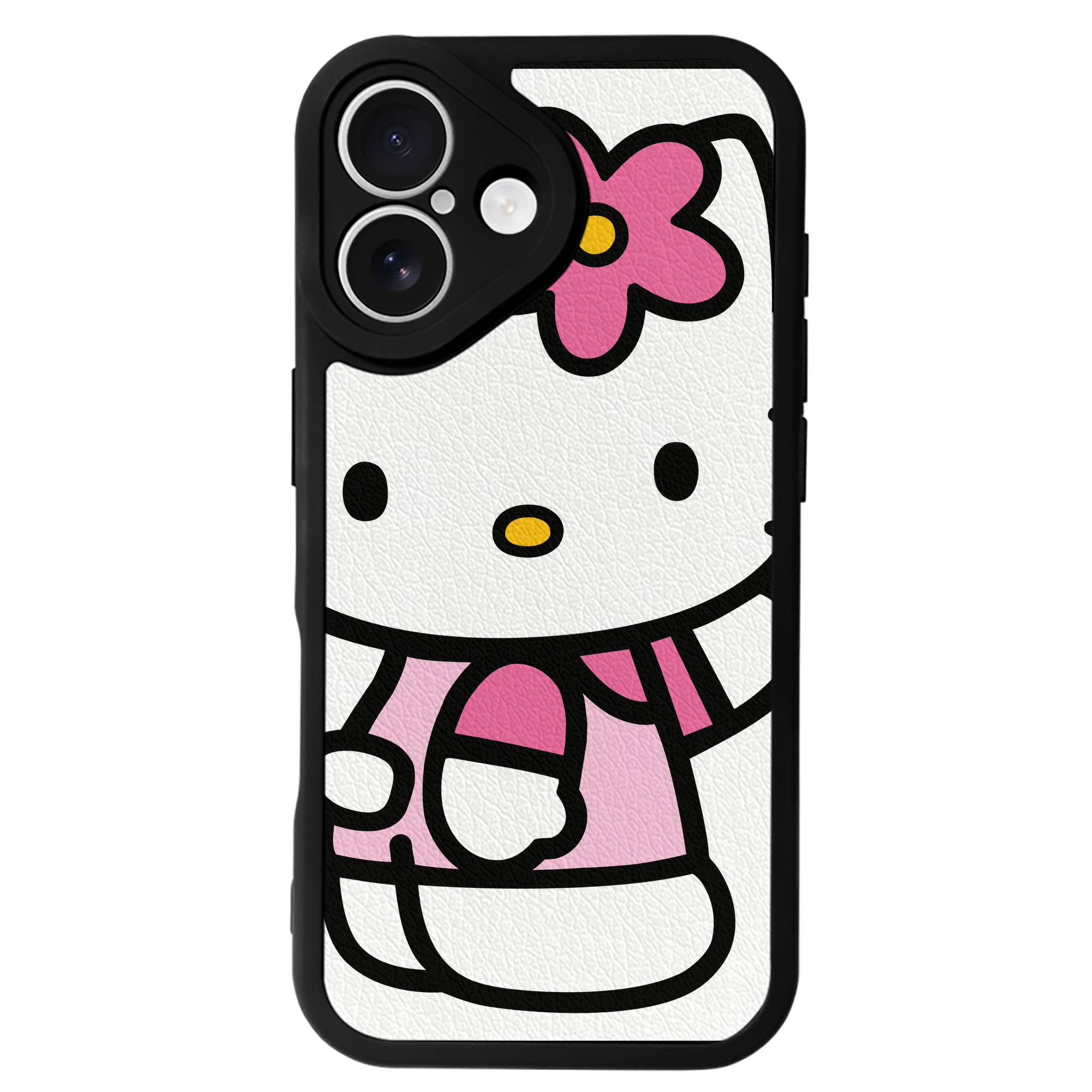（画像用） Hello Kitty ハローキティ 【iPhone 16シリーズ対応】シリコンスマホケース（レザー調） 材質：シリコン